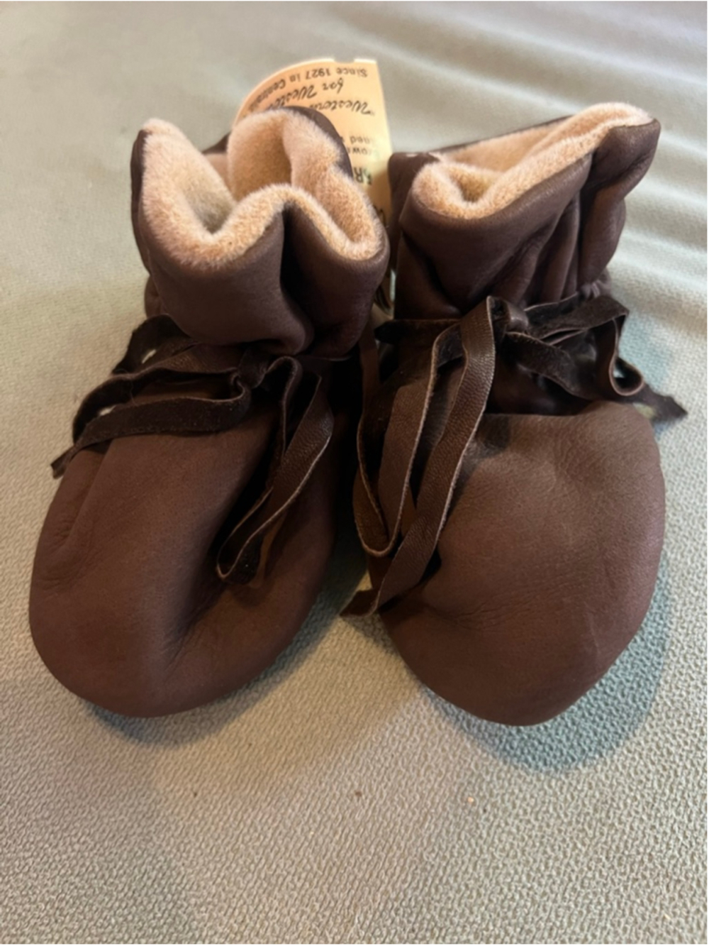 Baby Geier Glove Co. Brown Deerskin Moccasins XL